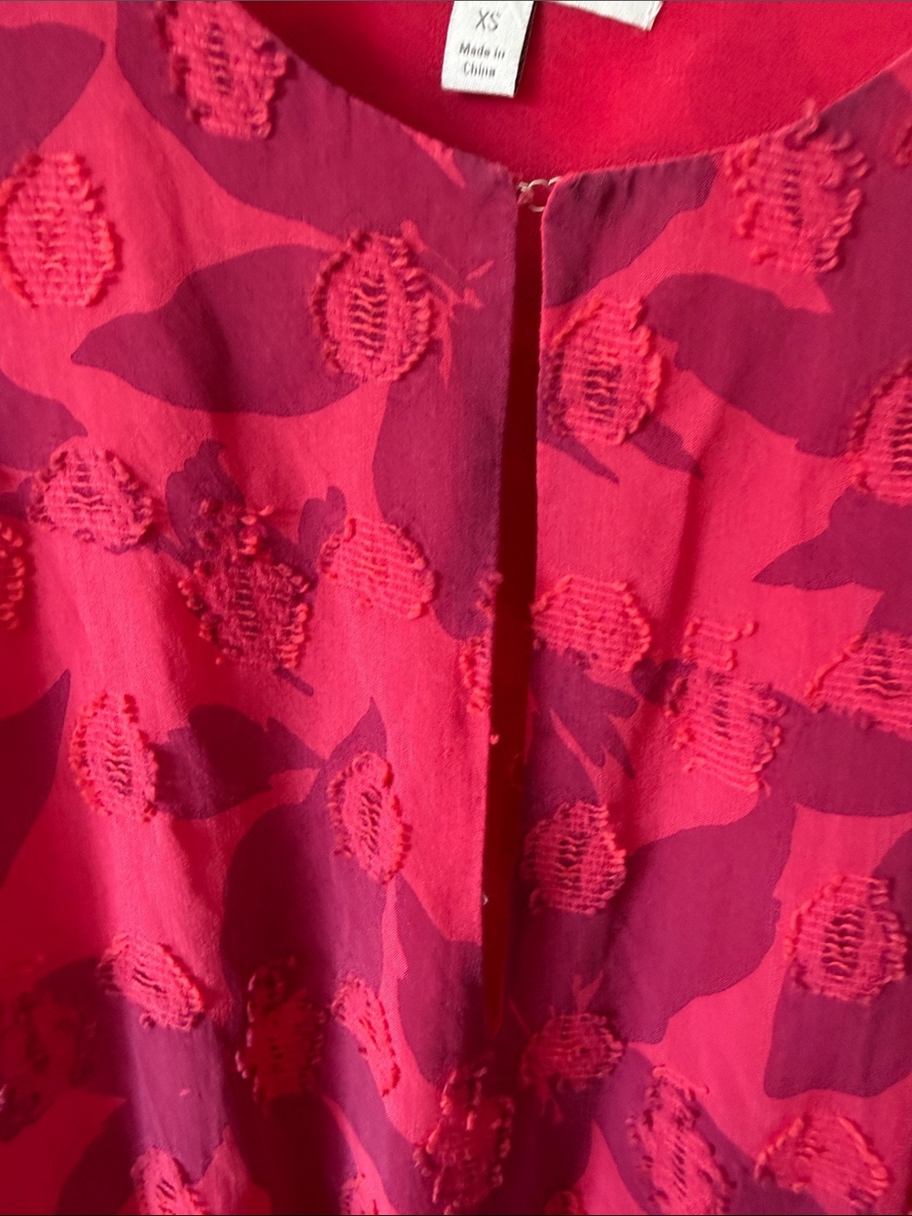 Joie Teresa Pink Floral Silk Cotton Blend Ruffle Mini Dress Size XS - Picture 5 of 9